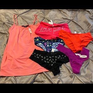 Victoria’s Secret underwear bundle of 5 + cami